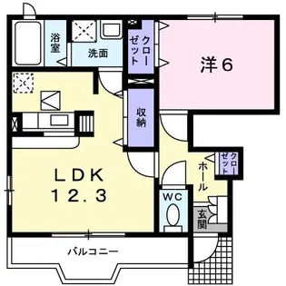 ラッフィナート・パラッツオ【1階】の間取り