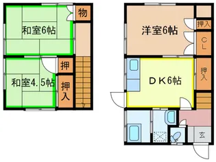 福岡県北九州市八幡西区塔野3【一戸建】の間取り