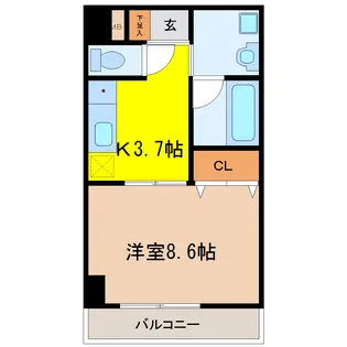 メズューセラ五橋【5階】の間取り