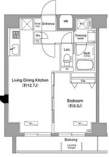 ドゥーエ月島【4階】の間取り