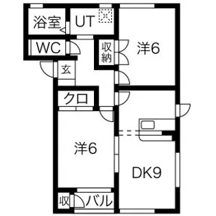 ウィンディア【1階】の間取り