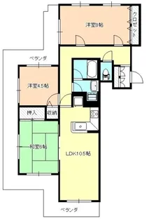 ハイリビングバレー新所沢【2階】の間取り