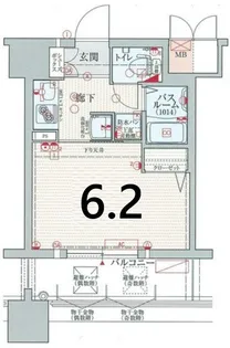エステムコート新大阪VIエキスプレイス【15階】の間取り
