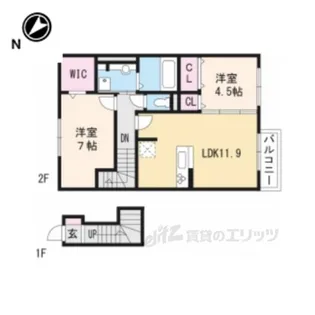 コンフォルタA棟【2階】の間取り