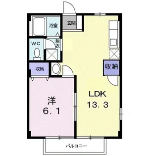 東京都東村山市久米川町1【アパート】の間取り
