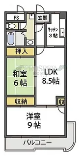 グランドファミリア高井田【2階】の間取り