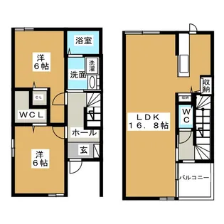愛知県一宮市平島2【一戸建】の間取り
