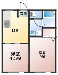 リゾートハイツ若宮 B棟【1階】の間取り
