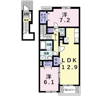 ルーセント・S II【1階】の間取り