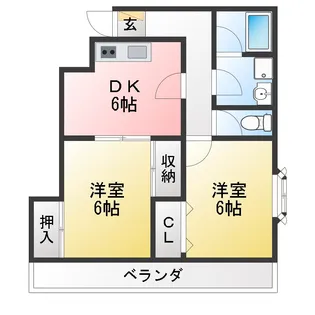 サングリーン南【1階】の間取り