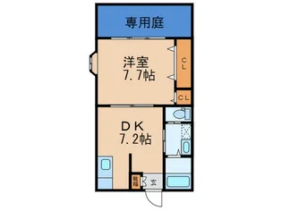 フラッツ千船【1階】の間取り