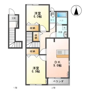 グランドソレイユ【2階】の間取り