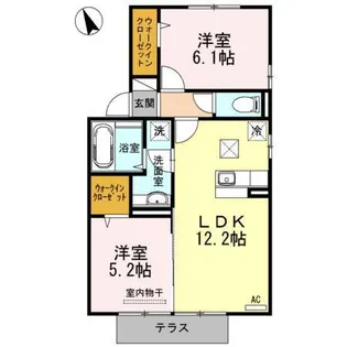 シャンポール【1階】の間取り