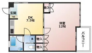 山木グリーンビル【5階】の間取り