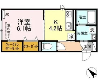 D maison 西崎【1階】の間取り