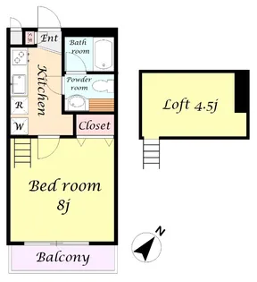 サンヴィアーレ坂本【1階】の間取り