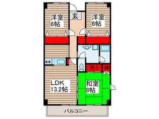 サンクレ-ルの間取り