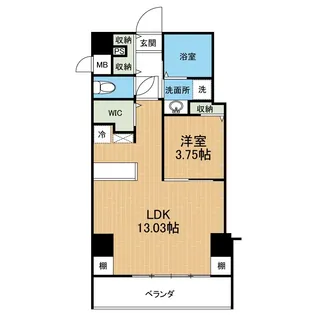 vache rouge新町【6階】の間取り