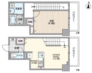 プラシードテラス森下【5階】の間取り