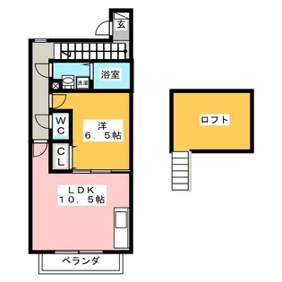 カーサ・ポルタ【2階】の間取り
