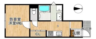 Vessell堤町(防音室)【1階】の間取り