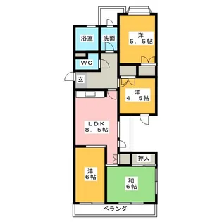 アーバンドエル猪高台【2階】の間取り