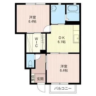 レーベンドルフ A 102【1階】の間取り
