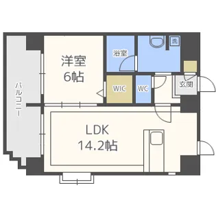トレッタ北天神【7階】の間取り