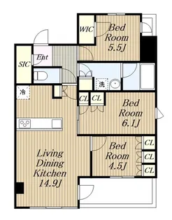 プレシス相模原リベール【12階】の間取り