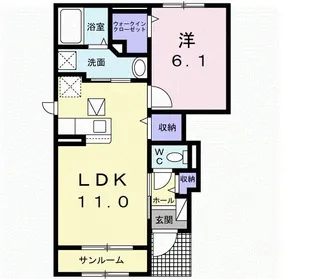 ミストラル【1階】の間取り