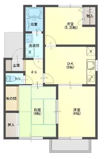 ブランドール21 A棟【1階】の間取り