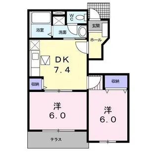 ニューエレガンス【1階】の間取り