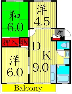 アーバンクロス アオイ 1号棟【4階】の間取り