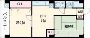 マンション5【3階】の間取り