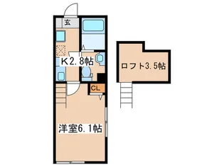 ポ-トフィ-ルド【2階】の間取り