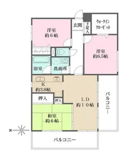 リレント成城【2階】の間取り