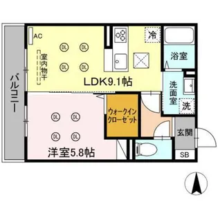 プリエールsaya【1階】の間取り
