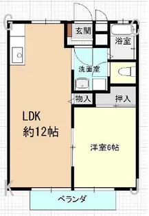 グリーンハウス市川A【1階】の間取り