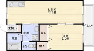 アニスベール玉手山【3階】の間取り