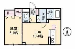 テラ高柳I【1階】の間取り