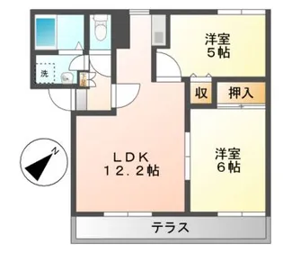 ボヌール【1階】の間取り