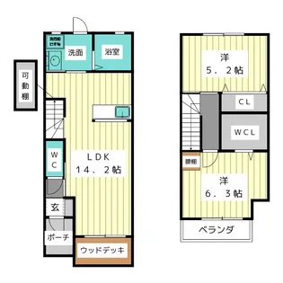グリシーヌ本郷【1階】の間取り