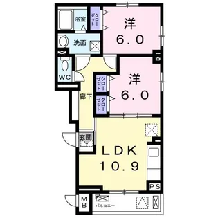 mion【1階】の間取り