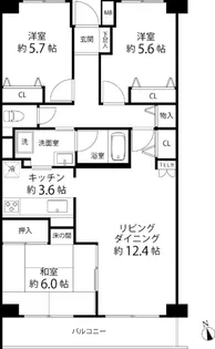 ティーズ ガーデン横浜岸根公園【3階】の間取り