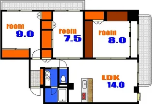 タプローコート【4階】の間取り
