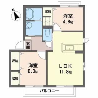 コンフォートヴィラ III【2階】の間取り