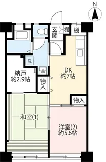 UR日の出町【7階】の間取り