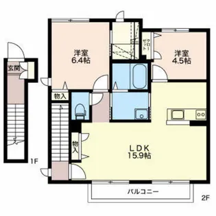 クオレール【2階】の間取り