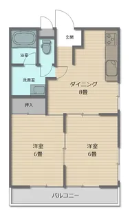 サンライズ福永【1階】の間取り