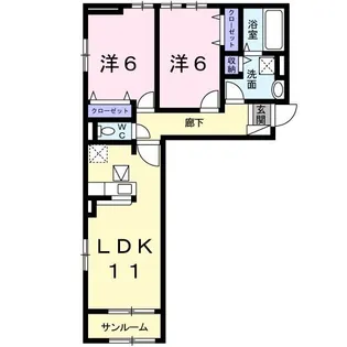 ラビアージュ・M【1階】の間取り